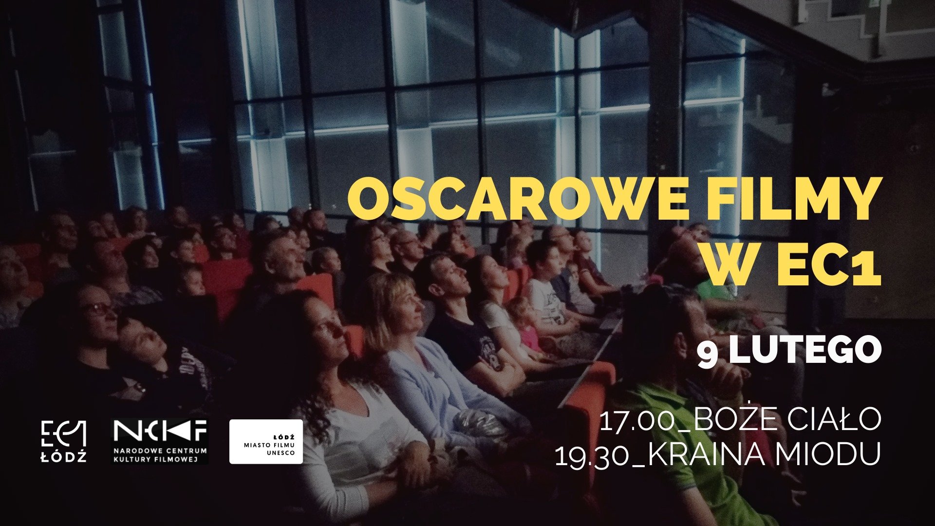 Grafika promująca wydarzenie: Oscarowe filmy w EC1: "Boże Ciało" i "Kraina miodu" Grafika promująca wydarzenie: Oscarowe filmy w EC1: "Boże Ciało" i "Kraina miodu", fot. mat. EC1