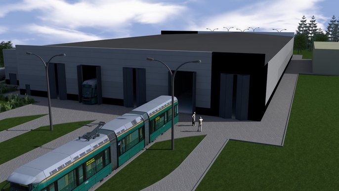 W zajezdni Telefoniczna powstaje nowa hala przeglądowo–naprawcza dla tramwajów W zajezdni Telefoniczna powstaje nowa hala przeglądowo–naprawcza dla tramwajów