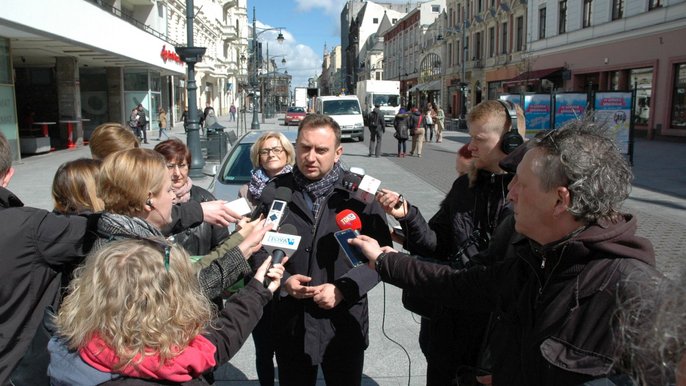 Konferencja prasowa wiceprezydenta Treli Konferencja prasowa wiceprezydenta Treli - fot. Monika Pawlak / UMŁ