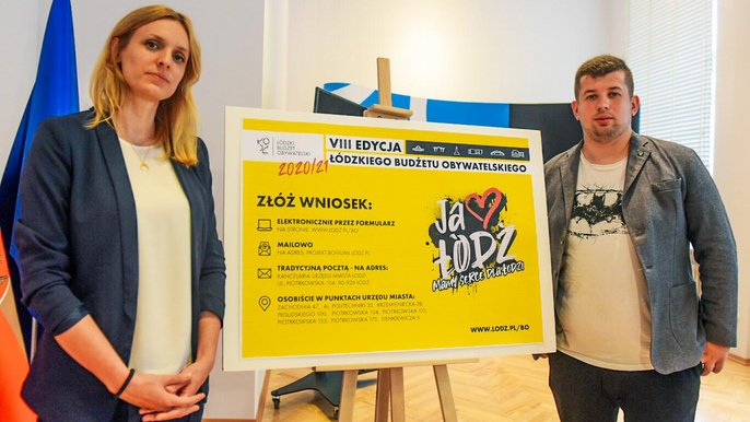 Katarzyna Dyzio, z-ca dyr. Biura do Spraw Partycypacji Społecznej UMŁ i Damian Raczkowski – przewodniczący komisji ds. budżetu obywatelskiego - fot. Paweł Łacheta / UMŁ