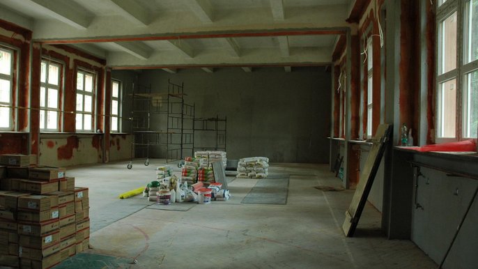 Remont sali gimnastycznej SP nr 55 Remont sali gimnastycznej SP nr 55 - fot. Monika Pawlak / UMŁ