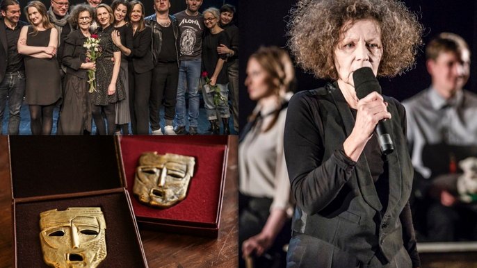 Rozdano doroczne Złote Maski - nagrody łódzkich recenzentów dla ludzi teatru. Złota Maska za najlepszy spektakl dla Teatru Powszechnego w Łodzi za „Wracaj” Przemysława Pilarskiego w reżyserii Anny Augustynowicz / Rozdano doroczne Złote Maski - nagrody łódzkich recenzentów dla ludzi teatru. Złota Maska za najlepszy spektakl dla Teatru Powszechnego w Łodzi za „Wracaj” Przemysława Pilarskiego w reżyserii Anny Augustynowicz / - fot. materiały Teatru Powszechnego