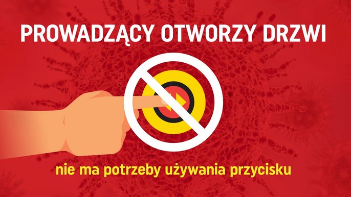 Prowadzący otworzy drzwi - nie ma potrzeby używania przycisku 