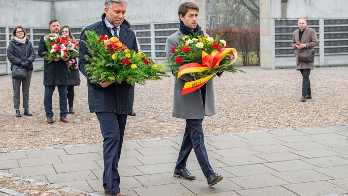 - Przewodniczący Rady Miejskiej w Łodzi Bartosz Domaszewicz oraz wiceprezydent Łodzi Adam Pustelnik. Fot. P. Wacławiak, UMŁ.
