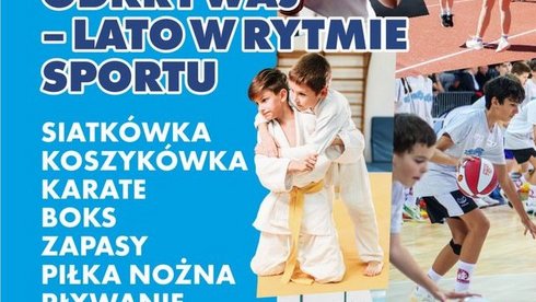 plakat promujący sportowe wakacje