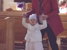 Julka z mamą zastępcza Renatą w kościele
