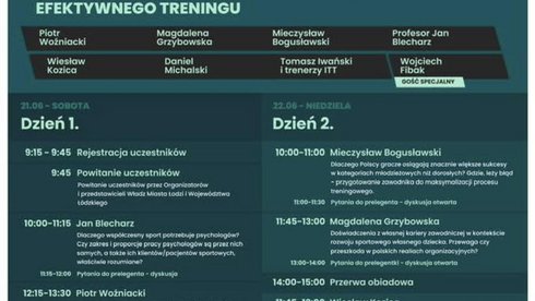 Plakat promujący wydarzenie z pełną rozpiską prelekcji i warsztatów