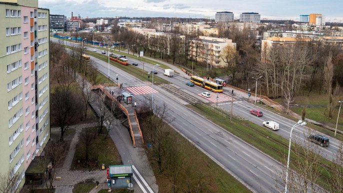 Nowe torowisko, jezdnie, chodniki, pas dla autobusów i tramwajów. Aleja Śmigłego-Rydza będzie przebudowa Nowe torowisko, jezdnie, chodniki, pas dla autobusów i tramwajów. Aleja Śmigłego-Rydza będzie przebudowa - fot. z arch. UMŁ
